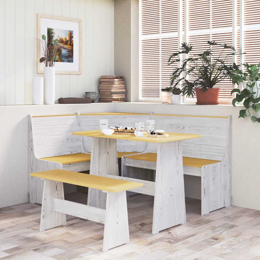 Eckbank REINE 151 cm Honigbraun Massivholz Kiefer