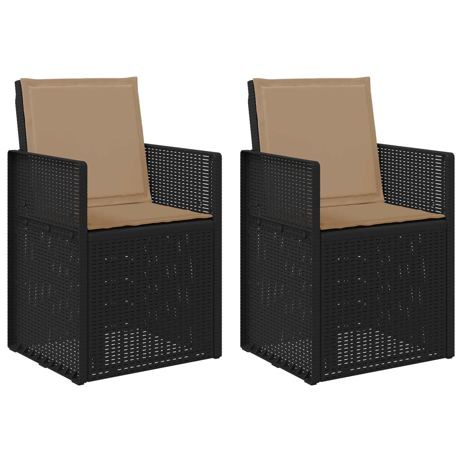 Garten Esszimmerstühle 2 pcs Weiß und Hellgrau PP
