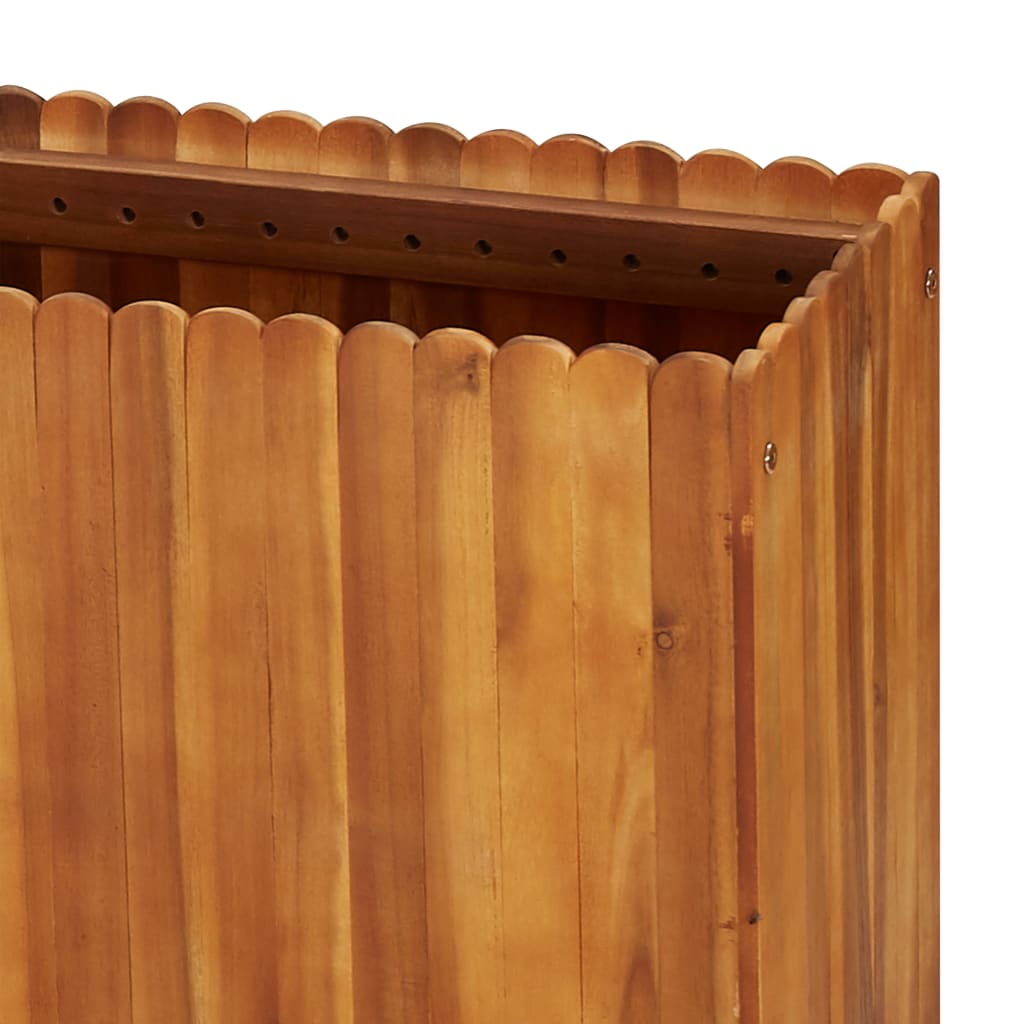 Garten-Hochbeet 50 x 30 x 25 cm Massivholz Akazie