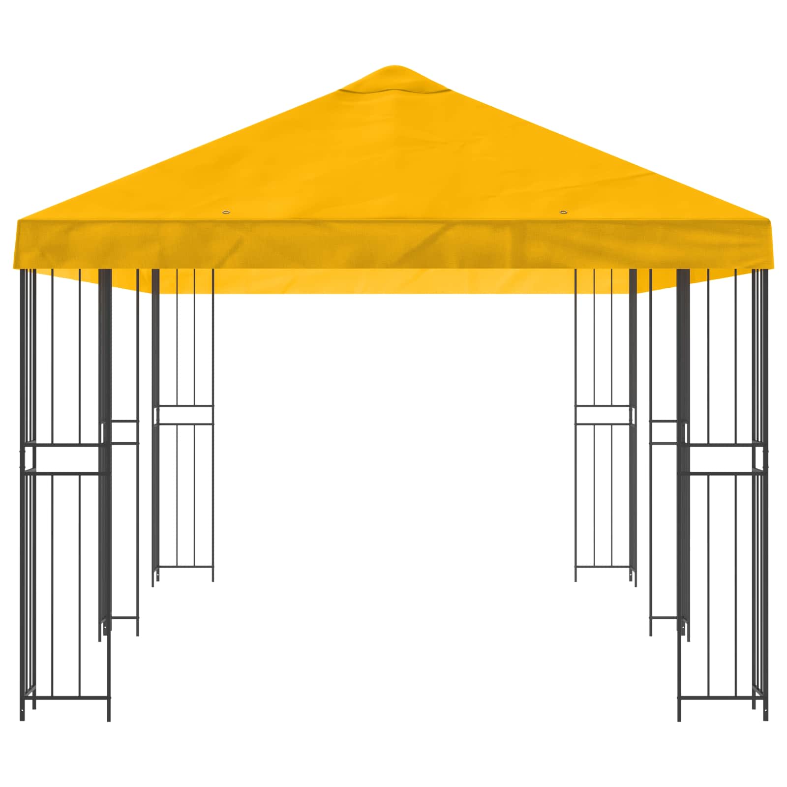 Pavillon mit Seitenwänden 6 x 3 m Beige Polyester und Stahl 190