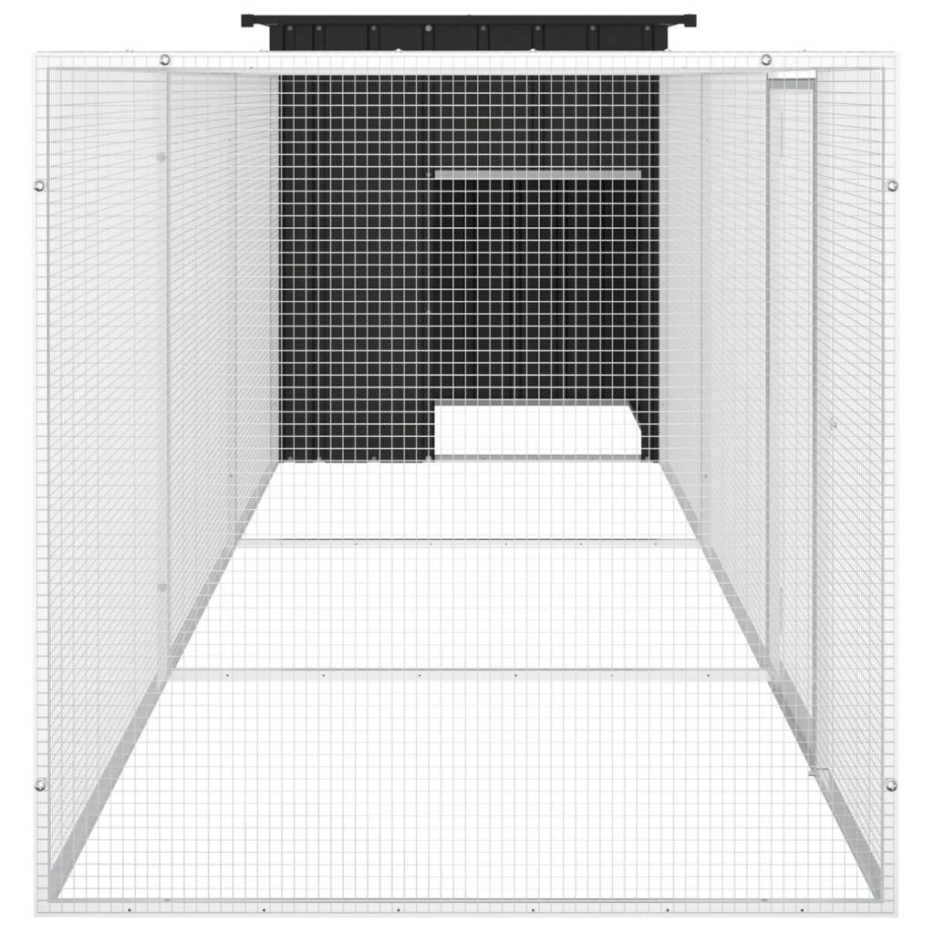 Hühnerkäfig Anthrazit 200x91x100 cm Verzinkter Stahl