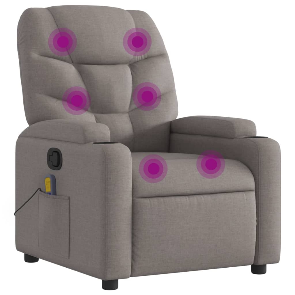 Relaxsessel Elektrisch Dunkelgrau Stoff