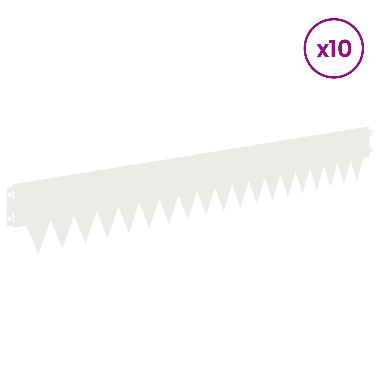 Raseneinfassung 10 pcs Länge Höhe 103 x 15 cm Stahl Schwarz