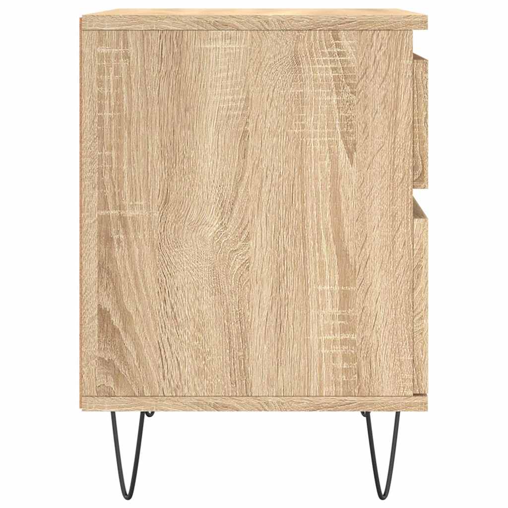Bettschrank Schwarz Eichen-Optik 40 x 35 x 50 cm Holzwerkstoff