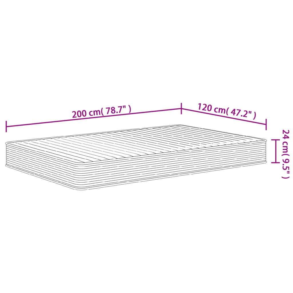 Matratze Schaumstoff Mittelweich 80x200 cm