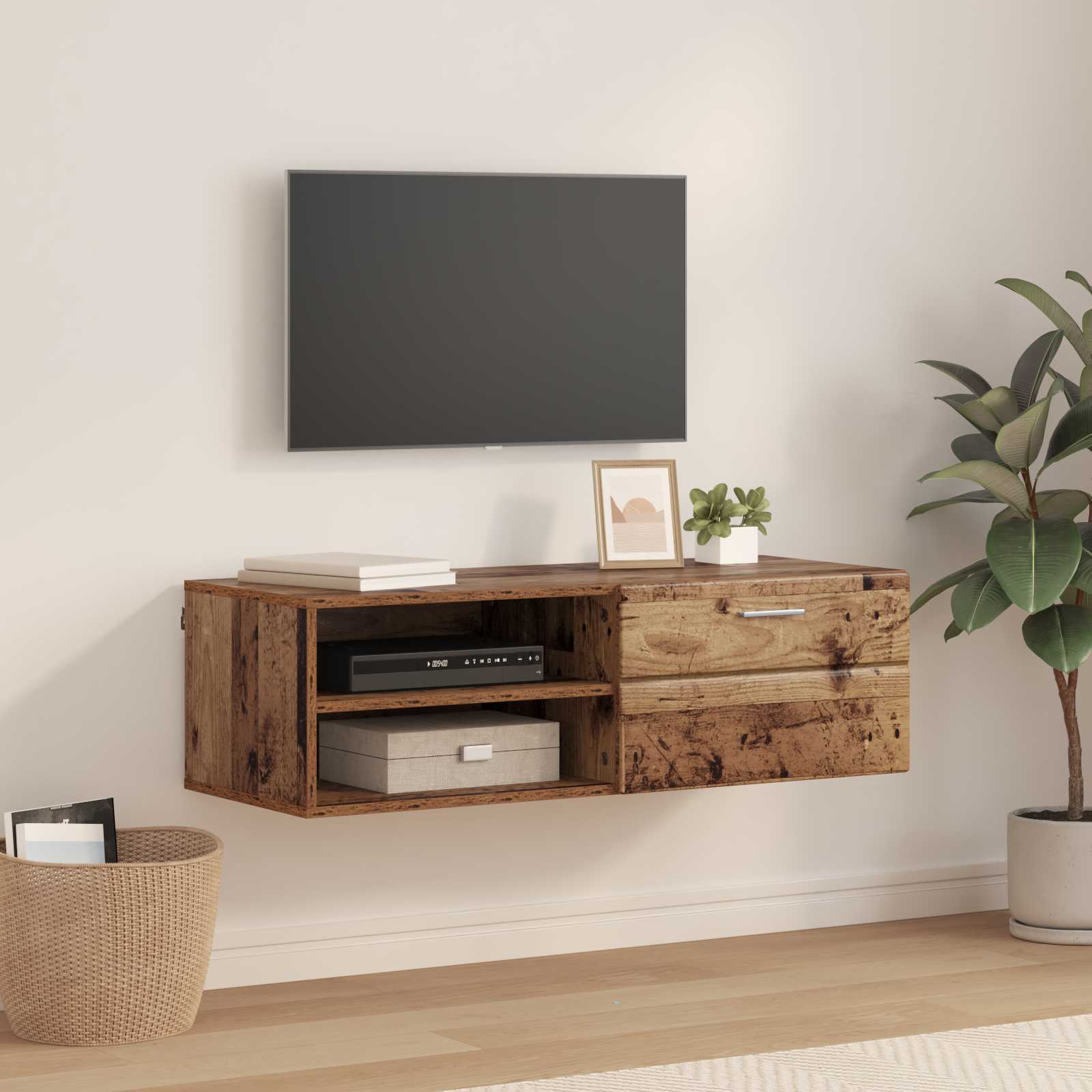 Highboard mit Regal FLORIN Weiß 60 x 35 x 182 cm Holzwerkstoff