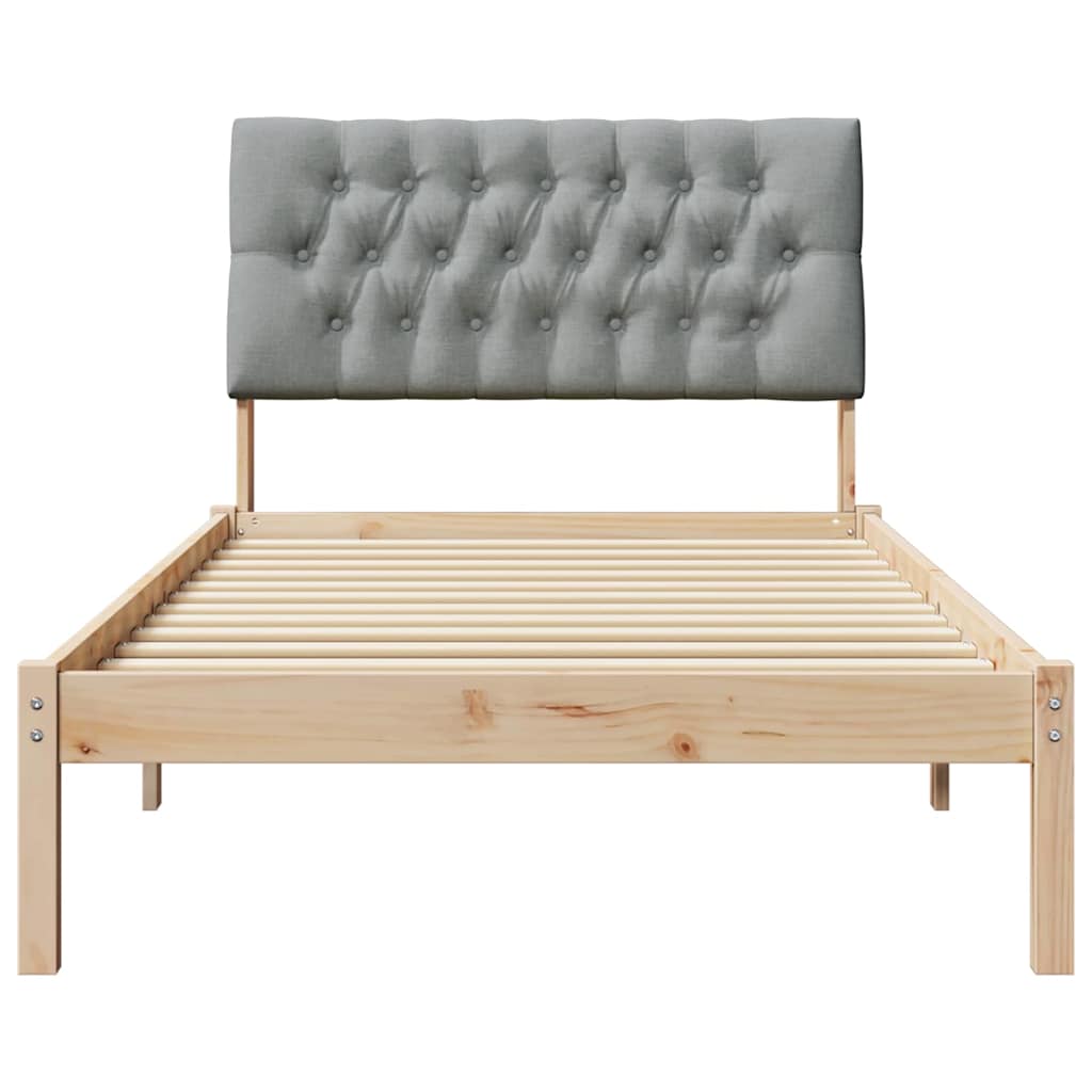 Bettgestell mit gepolstertem Kopfteil Braun 200 x 200 cm