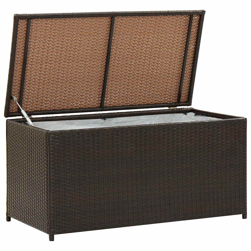 Gartentruhe Schwarz 283L Poly Rattan