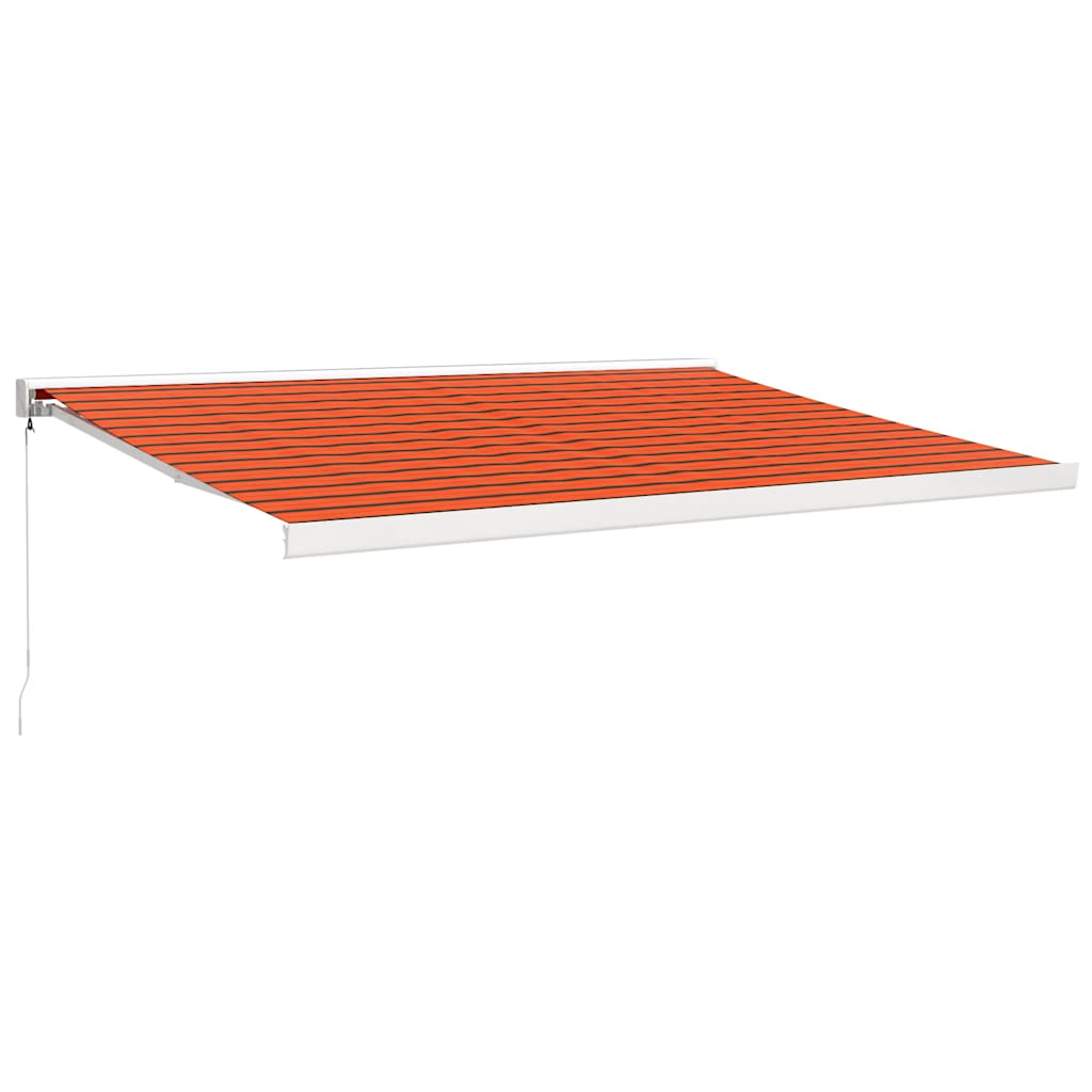Markise Einziehbar Blau und Weiß 4x3 m Stoff und Aluminium