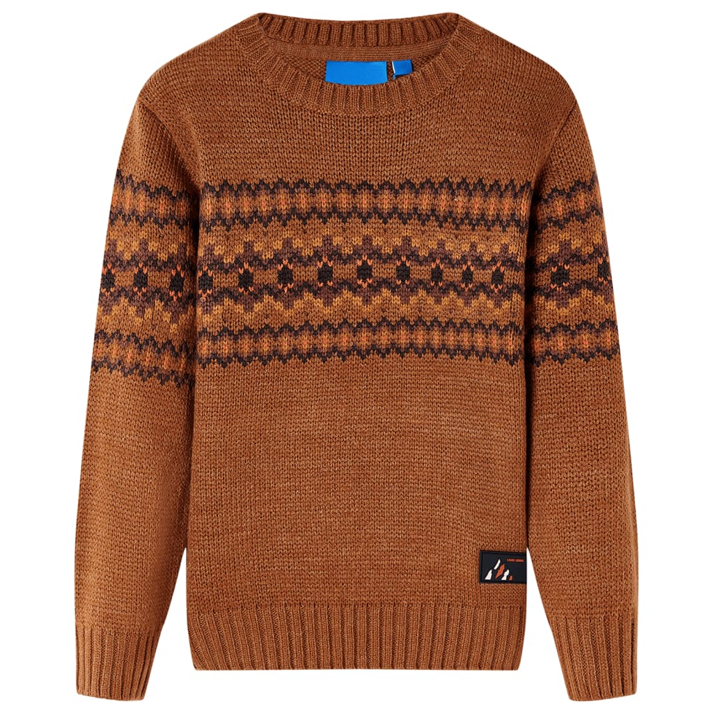Kinderpullover Gestrickt Cognac 116