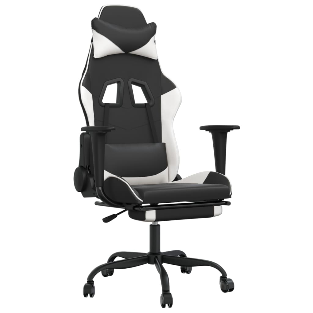 Gaming-Stuhl mit Massagefunktion Schwarz und Rot Kunstleder