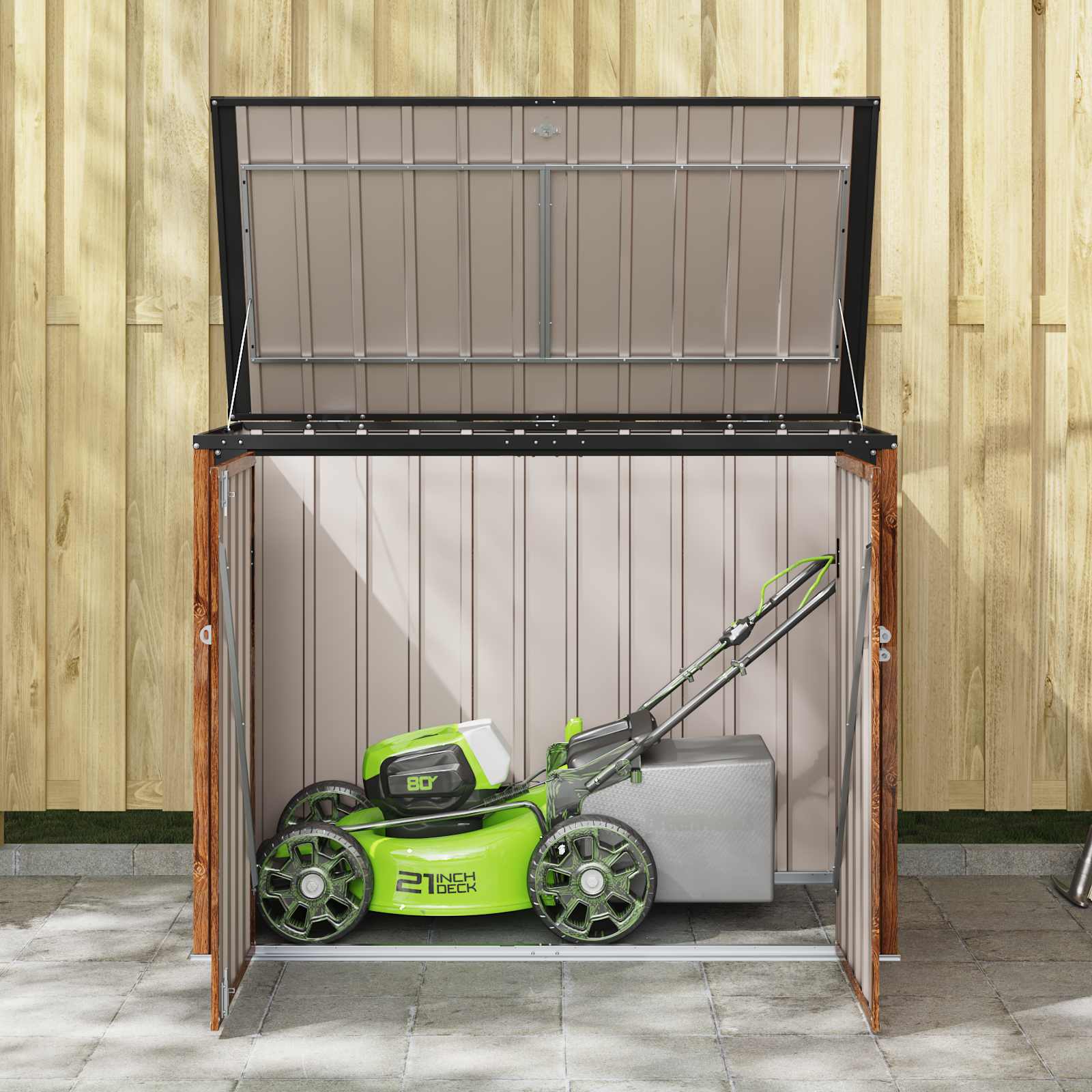 Gartenlagerbox Schwarz 151,5 x 82 x 110,5 cm Stahl
