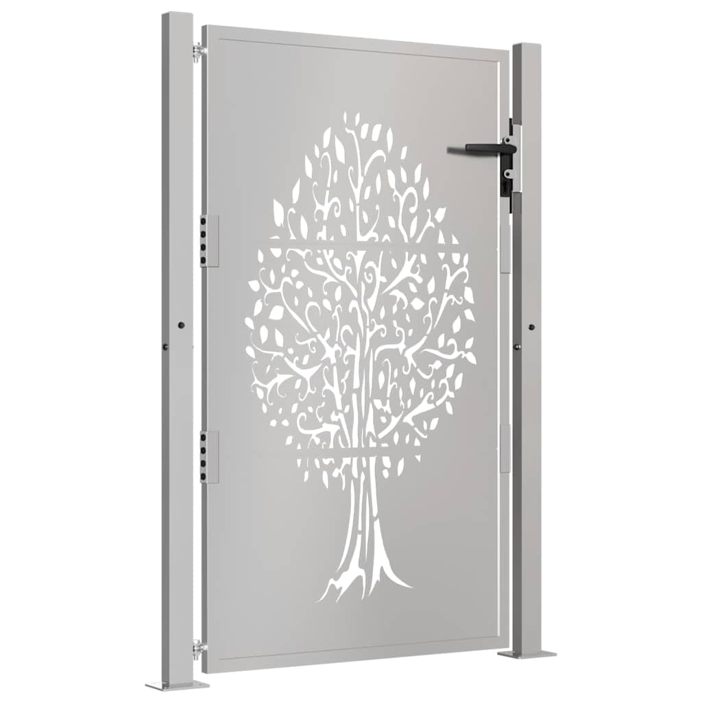 Gartentor 100x75 cm Cortenstahl Baumdesign