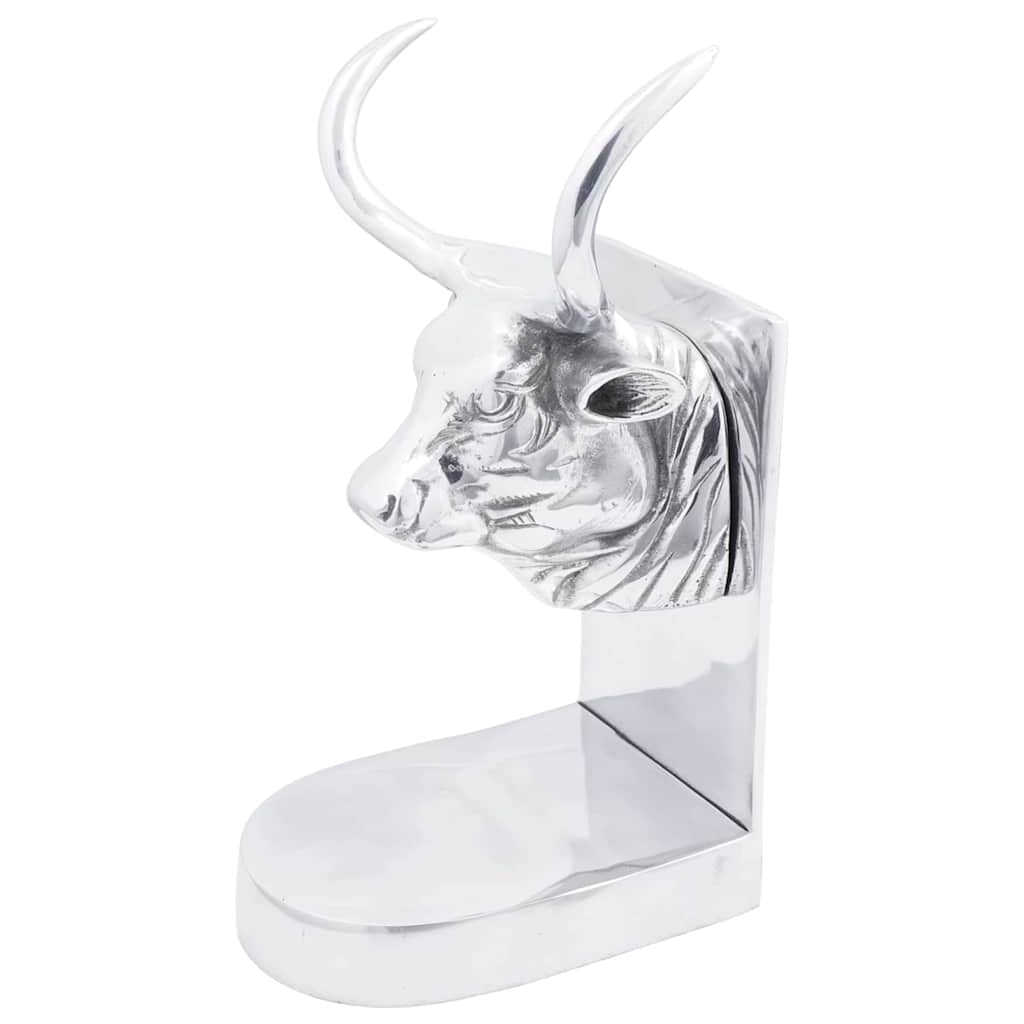 Buchstützen 2 pcs Silber 12 x 9 x 19 cm Aluminium