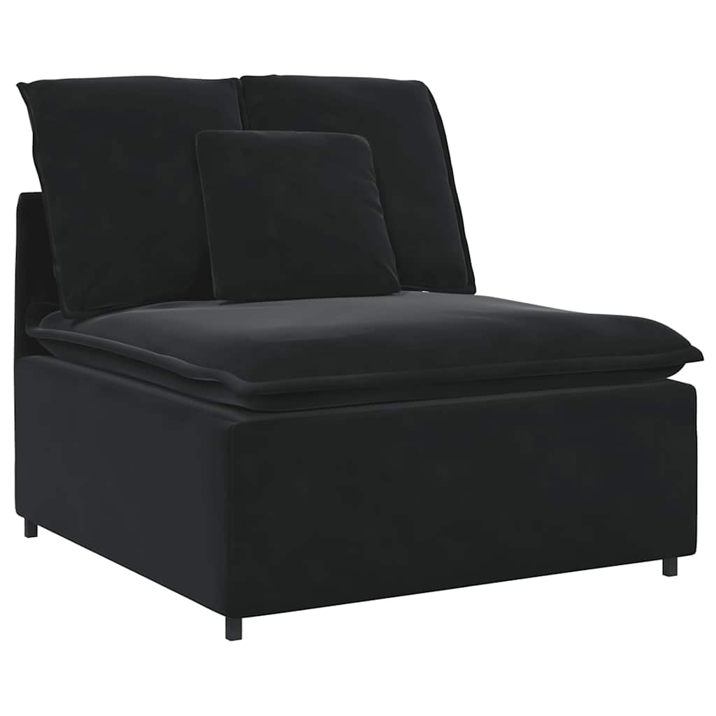 Modulares Sofa mit Kissen Samt Blau