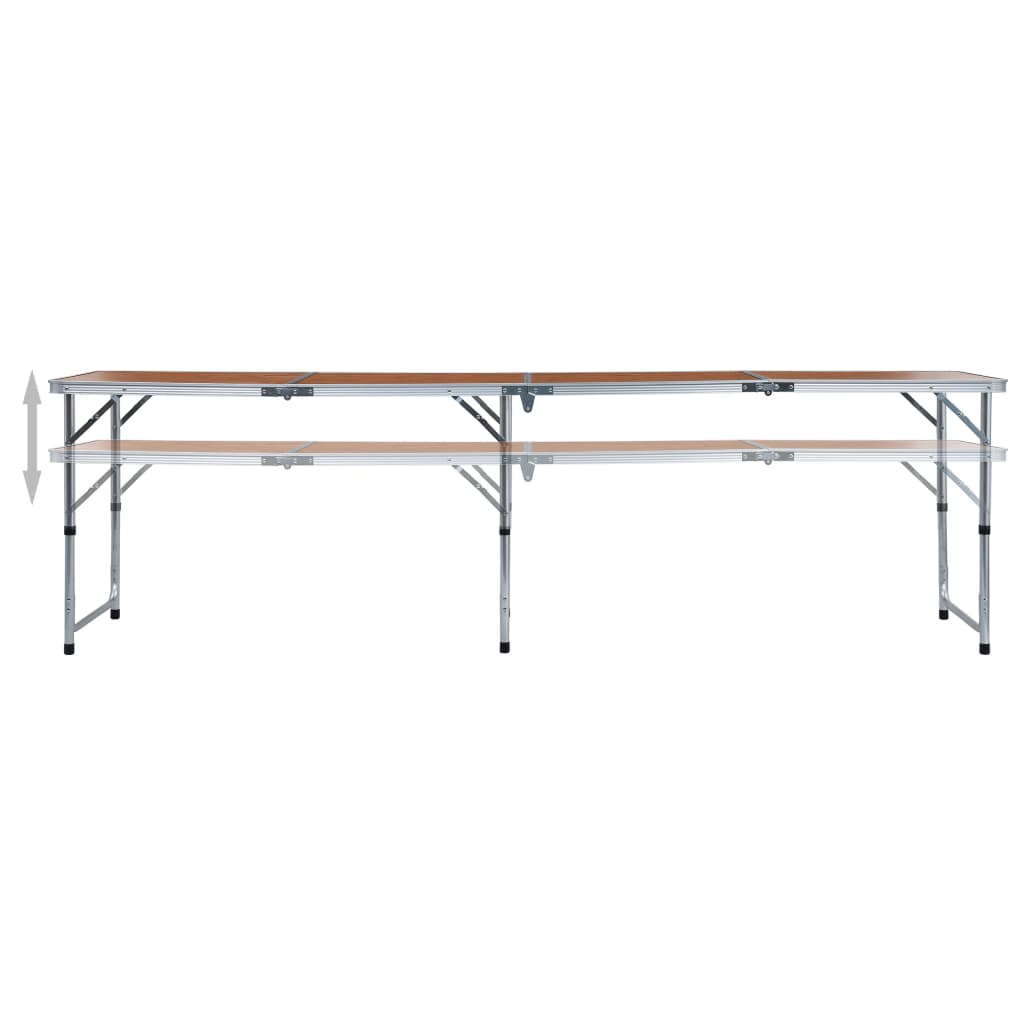 Campingtisch Klappbar Grau Aluminium 120x60 cm