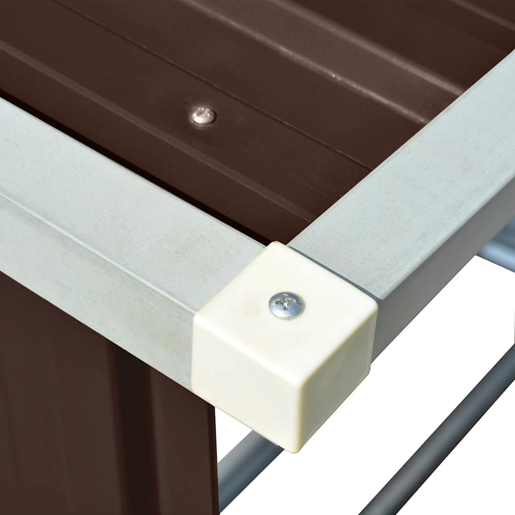 Brennholzlager Verzinkter Stahl 163 x 83 x 154 cm Grau