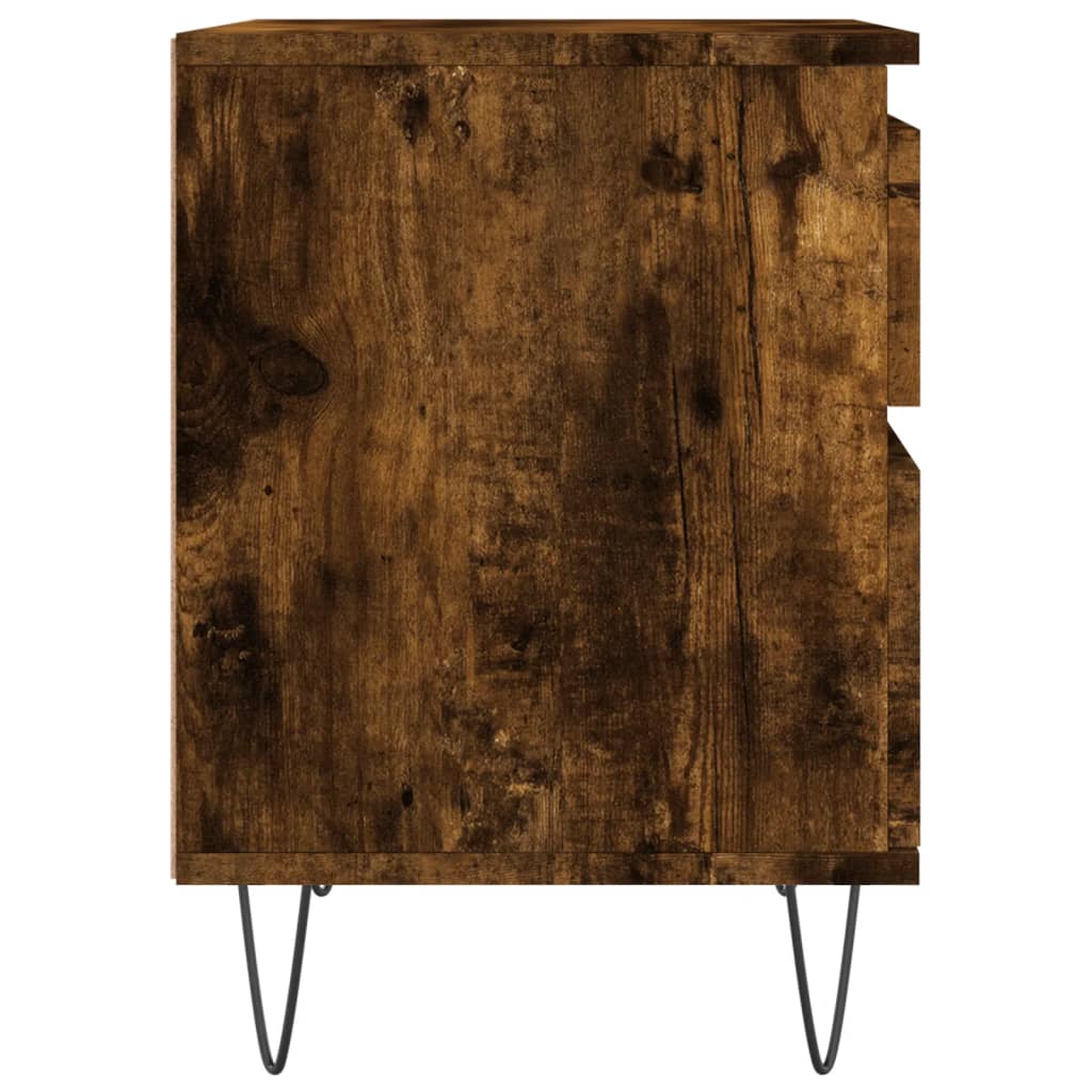 Bettschrank Schwarz Eichen-Optik 40 x 35 x 50 cm Holzwerkstoff