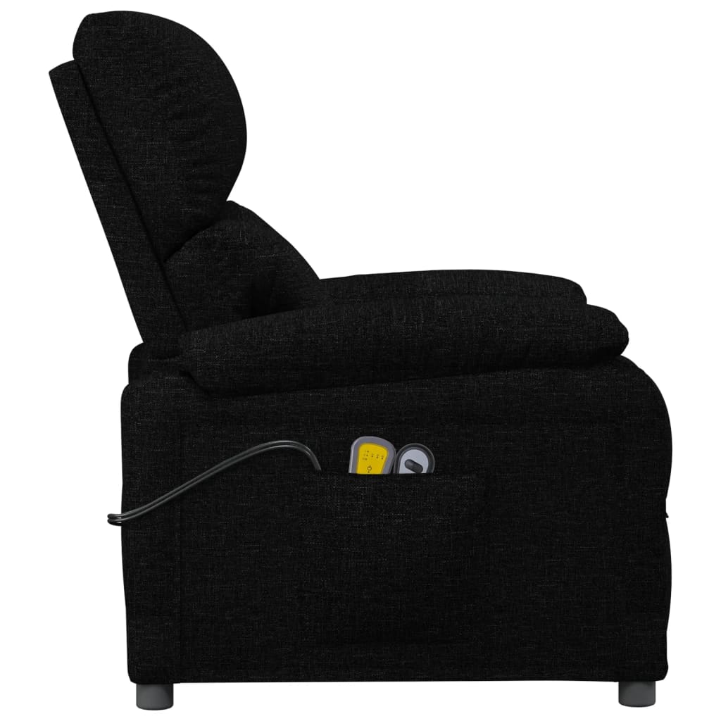 Massagesessel Elektrisch Schwarz Stoff