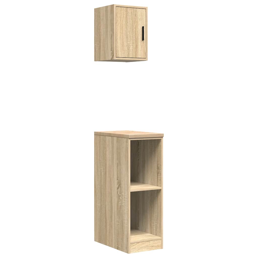 Garagenschränke 2 Stk. Schwarz Holzwerkstoff