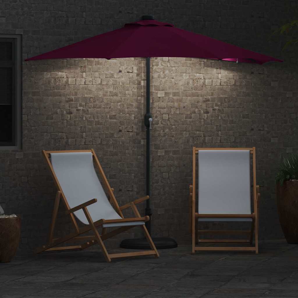 Garten-Sonnenschirm Sand 294 x 150 x 223 cm Polyester und Stahl