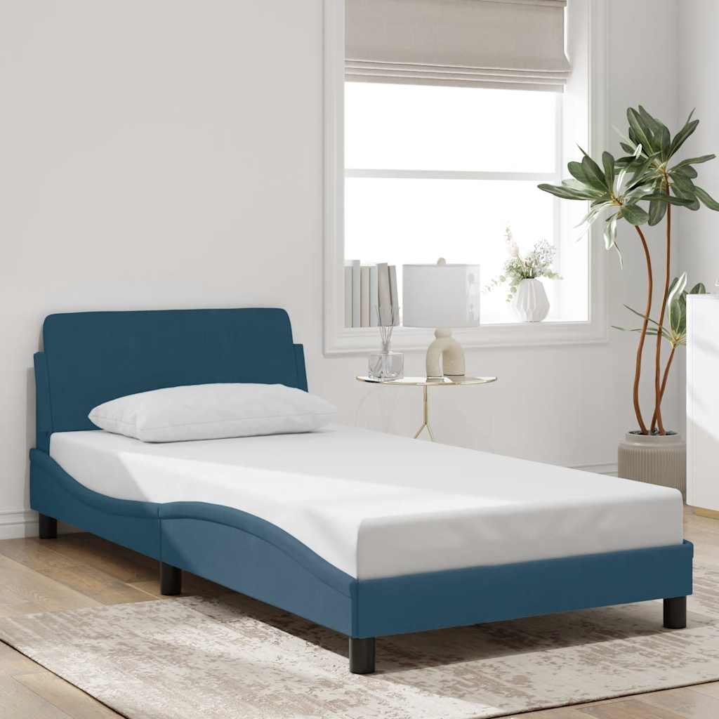 Bettgestell "Dover" Hellgrau 80x200 cm Samt