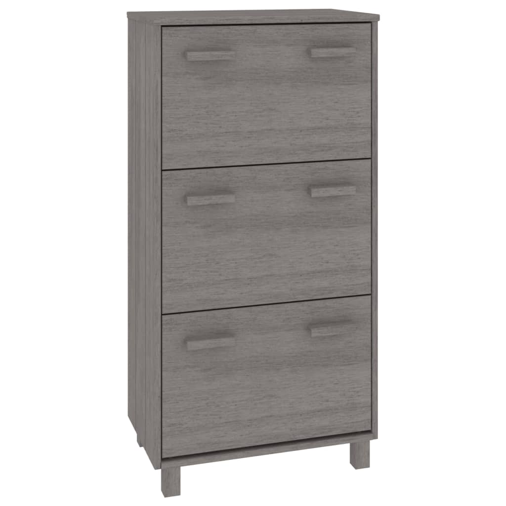Schuhschrank HAMAR Honigbraun 59,5x35x117 cm Massivholz Kiefer