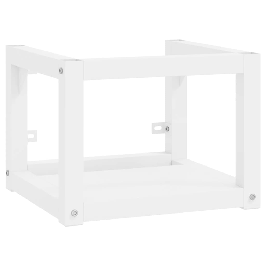 Badezimmer Wand-Waschtischgestell Weiß 59x38x31 cm Eisen