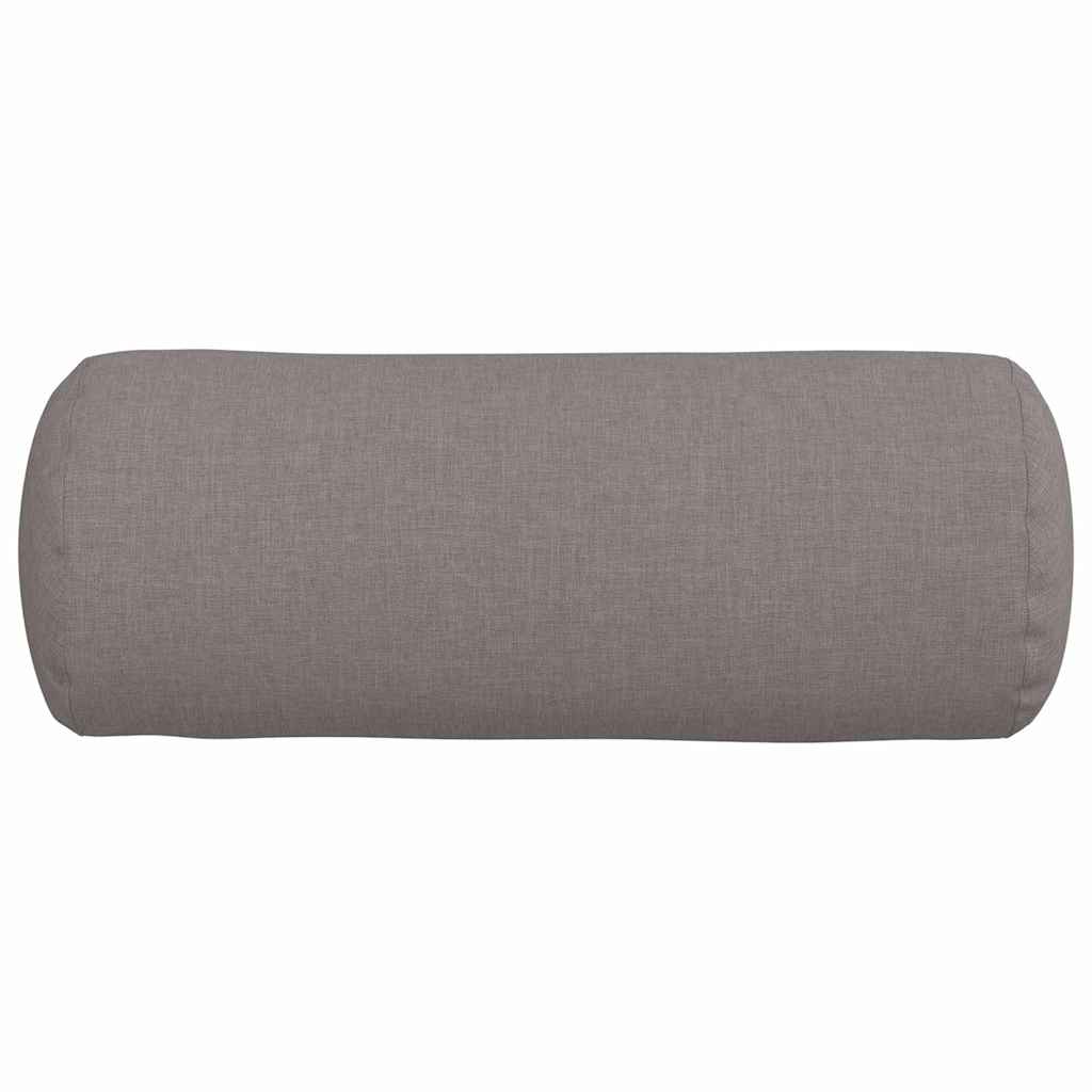 Bolsterkissen 2 Stück Hellgrau Ø 15 x 40 cm Stoff