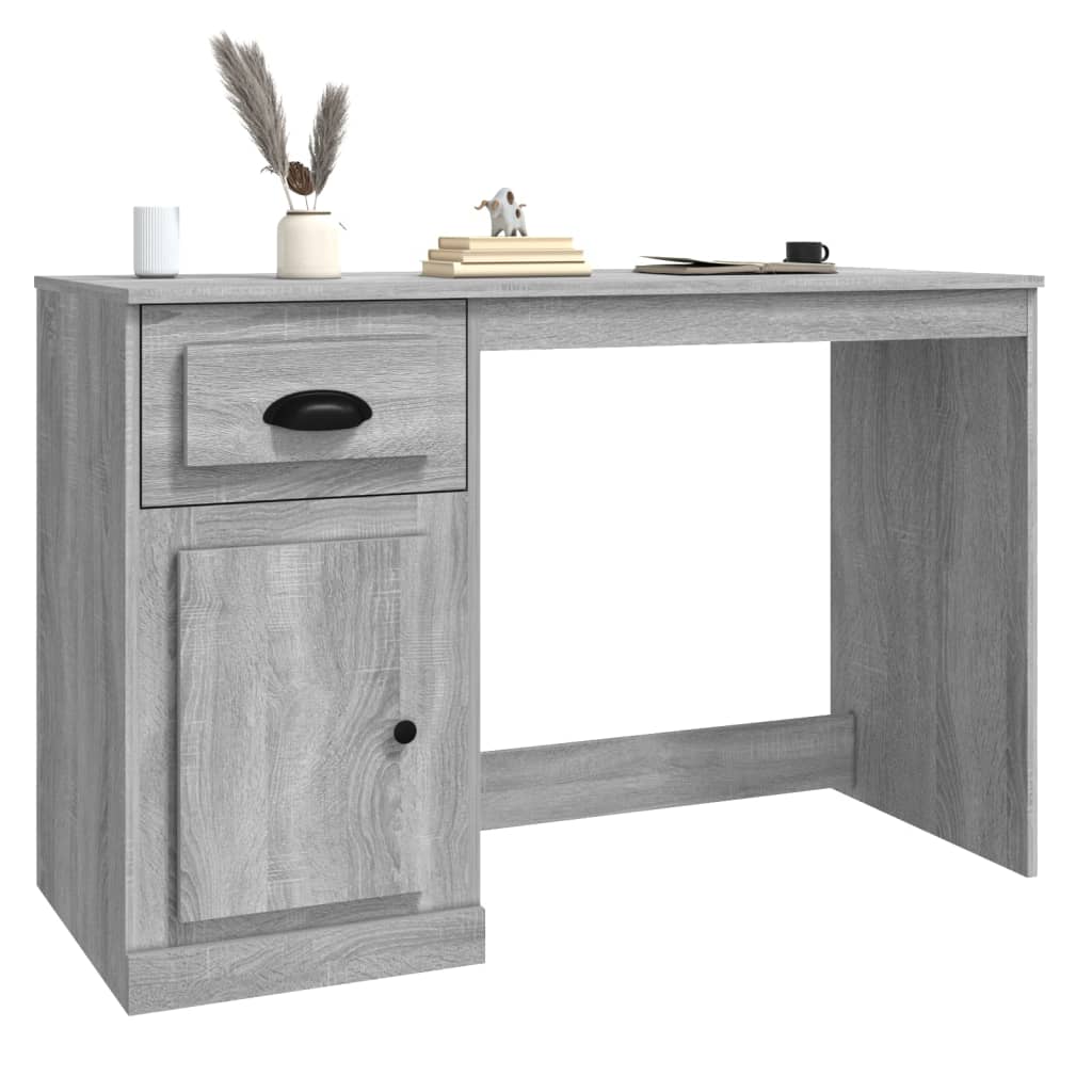Schreibtisch mit Schublade Weiß 115x50x75 cm Holzwerkstoff