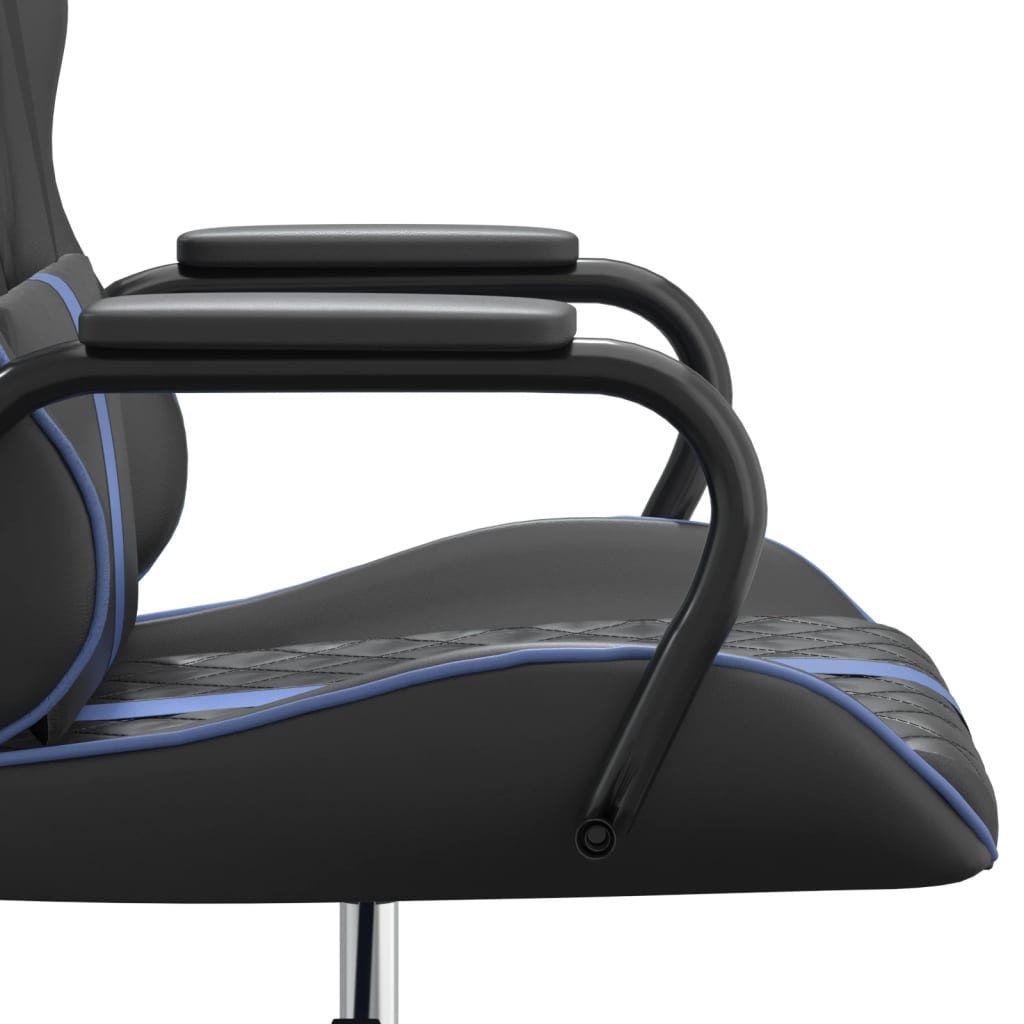 Gaming-Stuhl mit Massagefunktion Gold und Schwarz Kunstleder