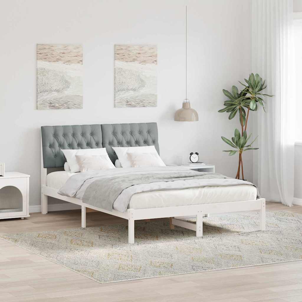 Bettgestell mit gepolstertem Kopfteil Braun 200 x 200 cm