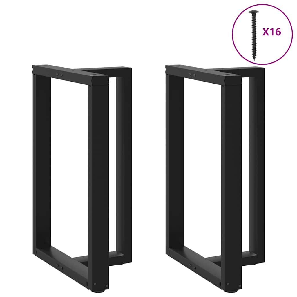 Couchtischbeine T-Form 2 Stk. Schwarz 30x25x(30-31) cm Stahl