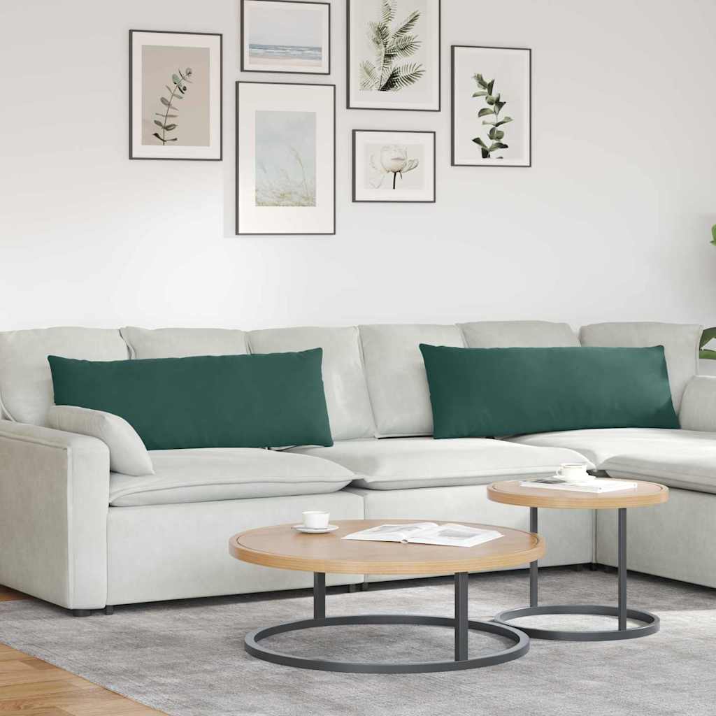 Sofakissen 2 Stück Blau 50 x 30 cm Cordstoff