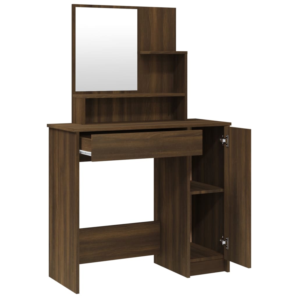 Schminktisch-Set Weiß 86,5x35x136 cm