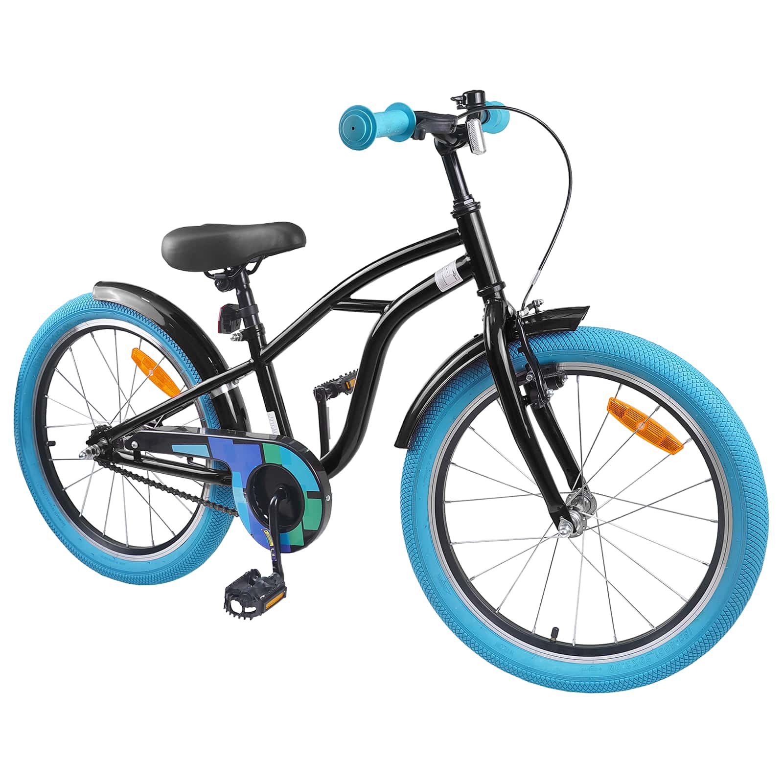Kinderfahrrad 16 Zoll für 4-6 Jahre alt Schwarz