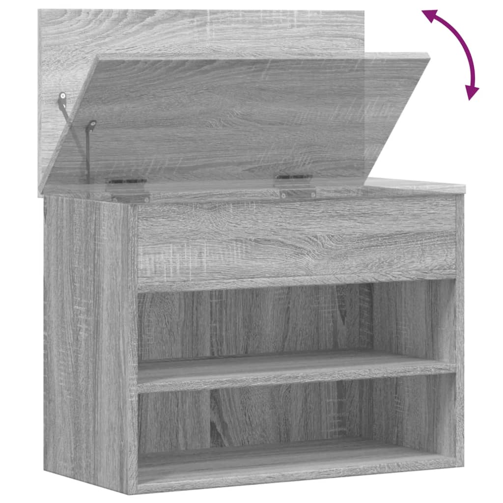 Schuhbank Weiß 60x30x45 cm Holzwerkstoff