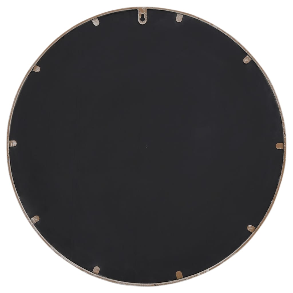 Spiegel Schwarz 40x4 cm Eisen Rund für den Innenbereich