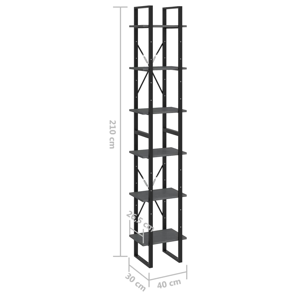 Bücherregal 3 Fächer Weiß 40x30x105 cm Holzwerkstoff
