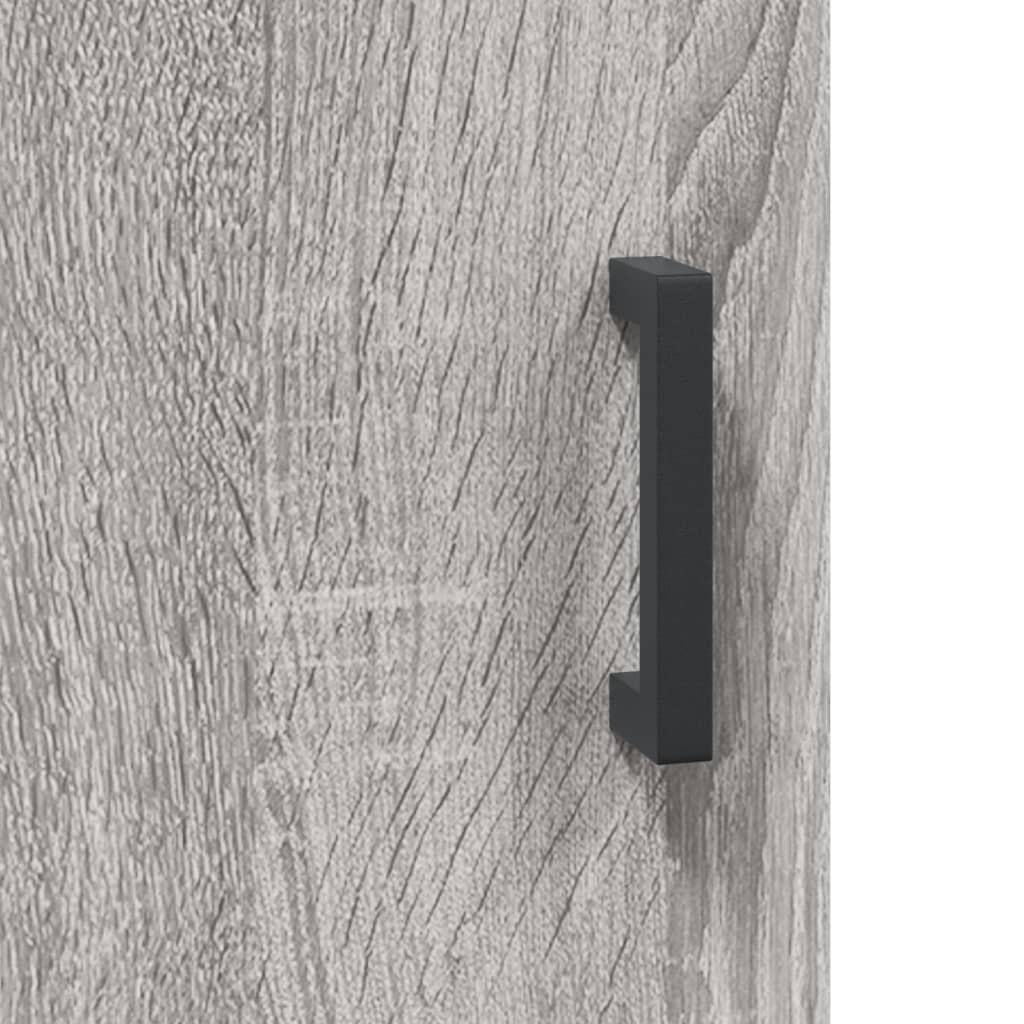 Highboard Betongrau 69,5x34x180 cm Holzwerkstoff