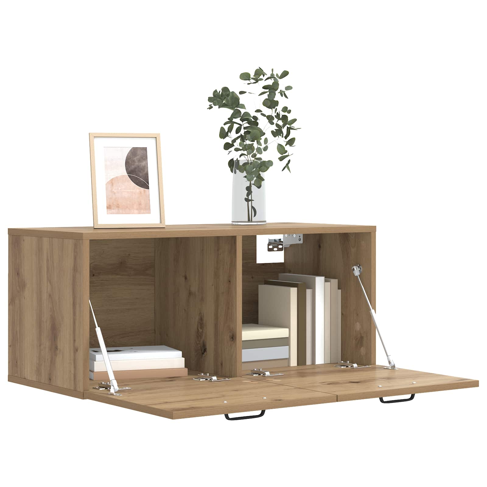 Wandschrank Weiß 80x36,5x35 cm Holzwerkstoff