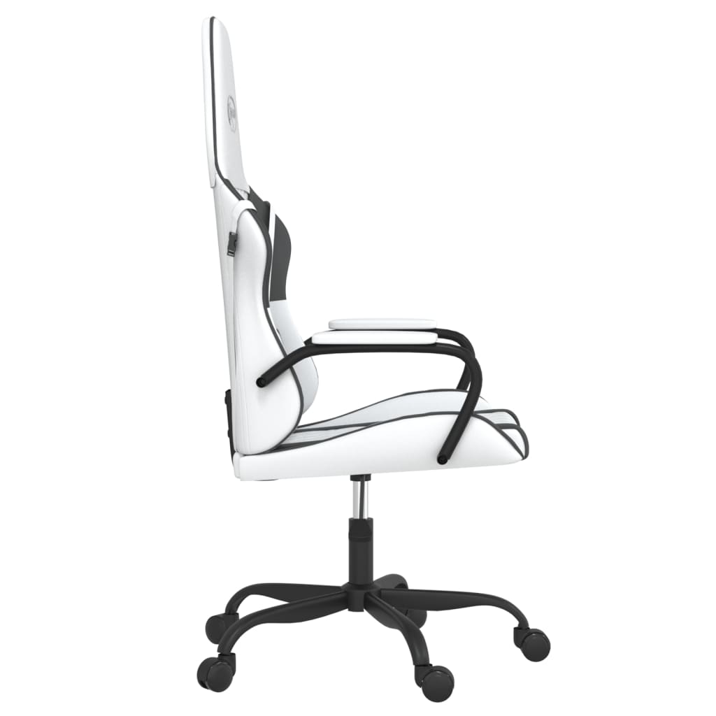 Gaming-Stuhl mit Massagefunktion Schwarz und Blau Kunstleder