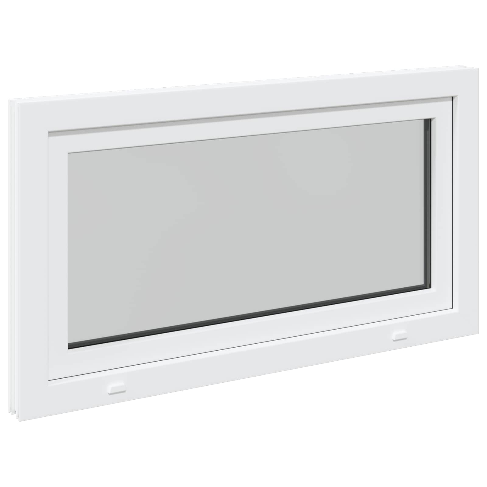 Kellerfenster RISOR 50 x 50 cm PVC und Glas Weiß