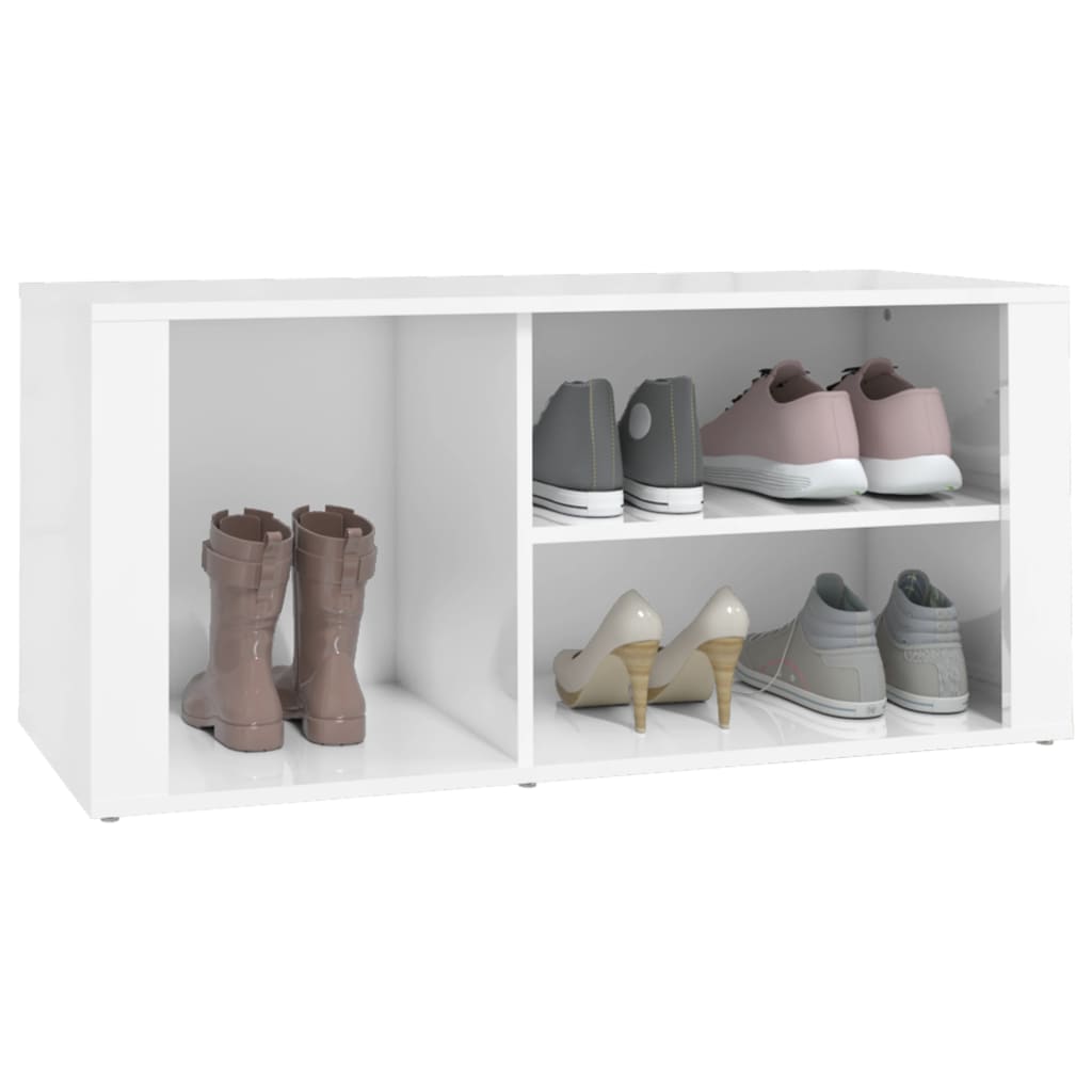 Schuhregal Weiß 100x35x45 cm Holzwerkstoff