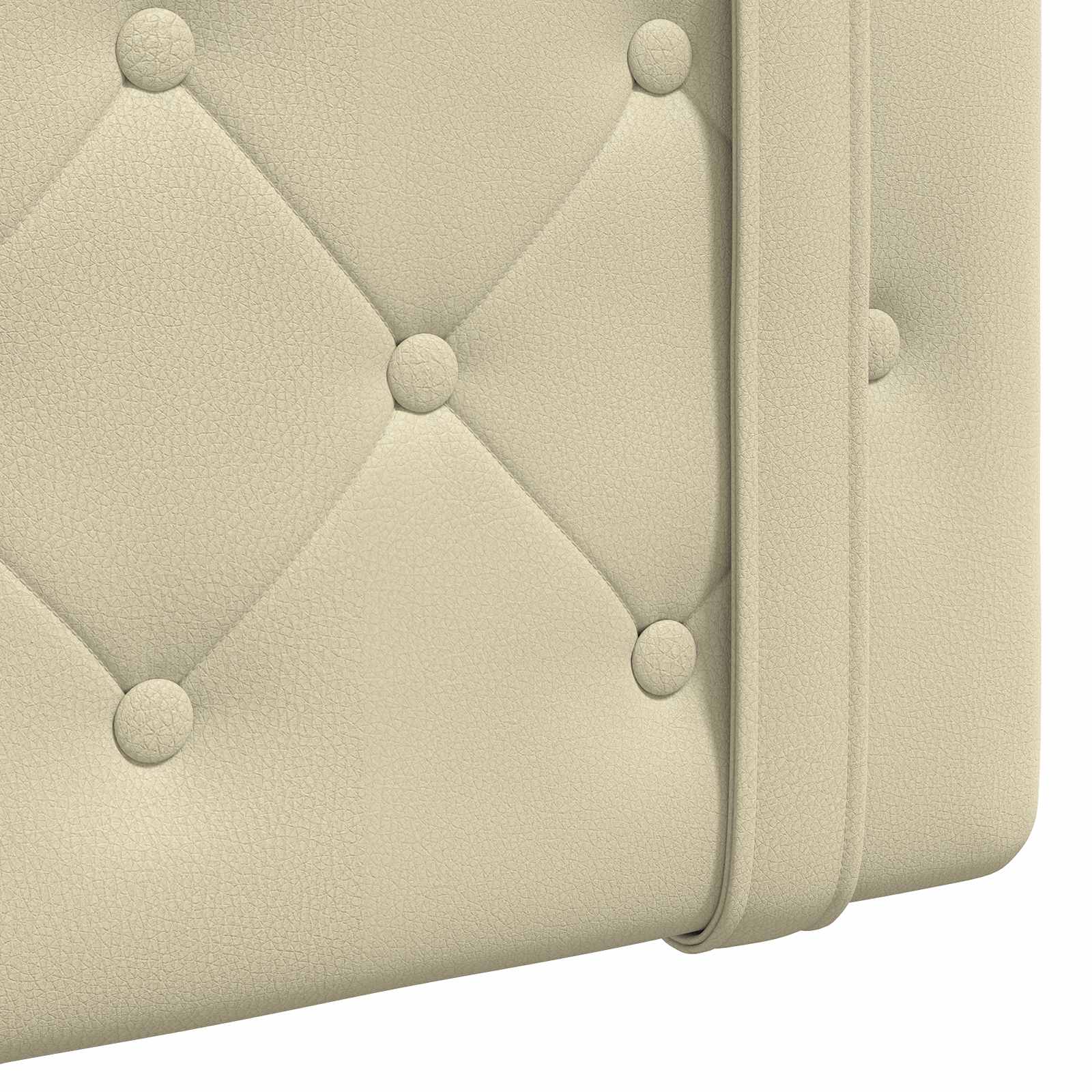 Hängendes Kopfteil Mit LED Licht Creme Kunstleder