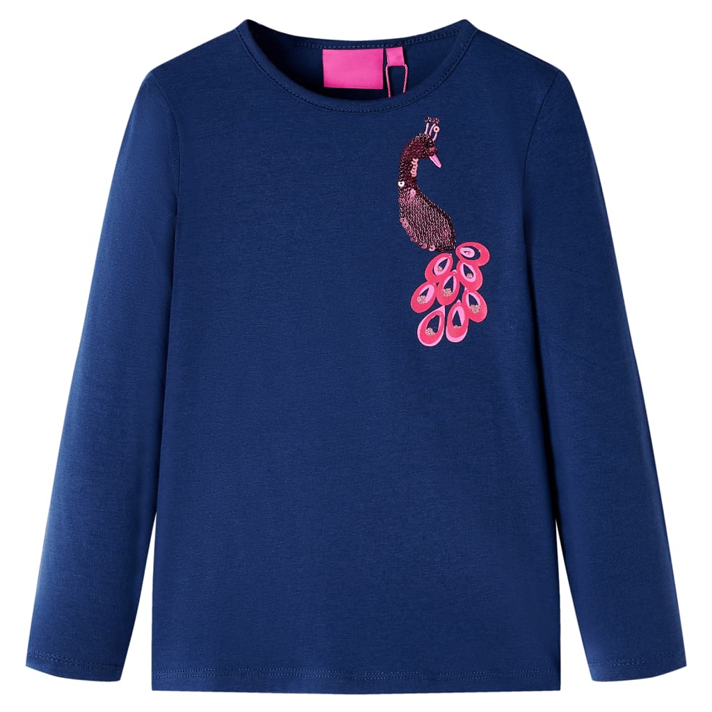 Kinder-Langarmshirt Knallrosa 128