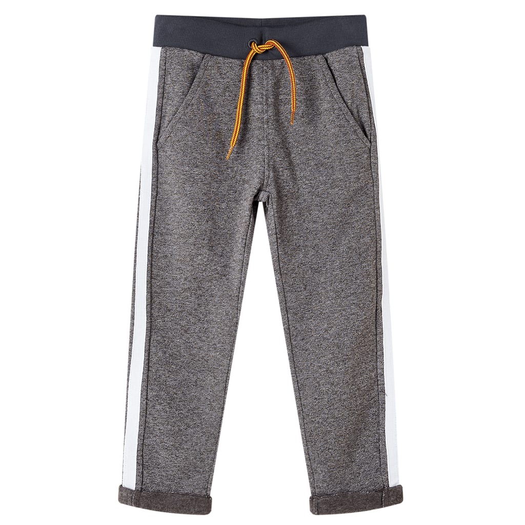 Kinder-Trainingshose Dunkelgrau Melange 104