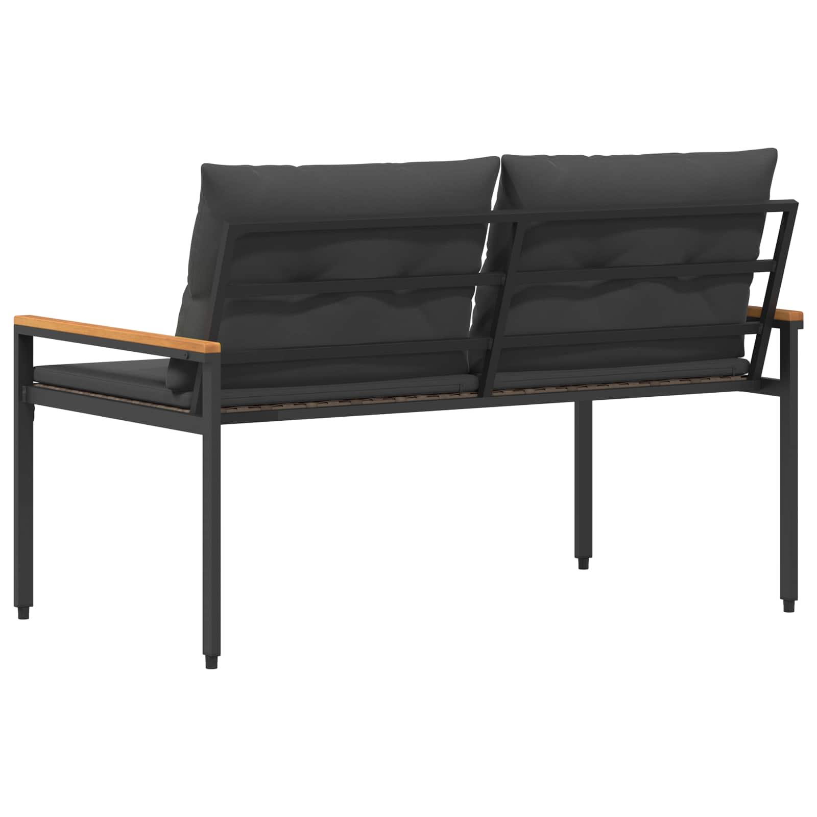 Bank Outdoor 2 -Seater 116 x 67,5 x 72 cm Poly-Rattan Cremeweiß