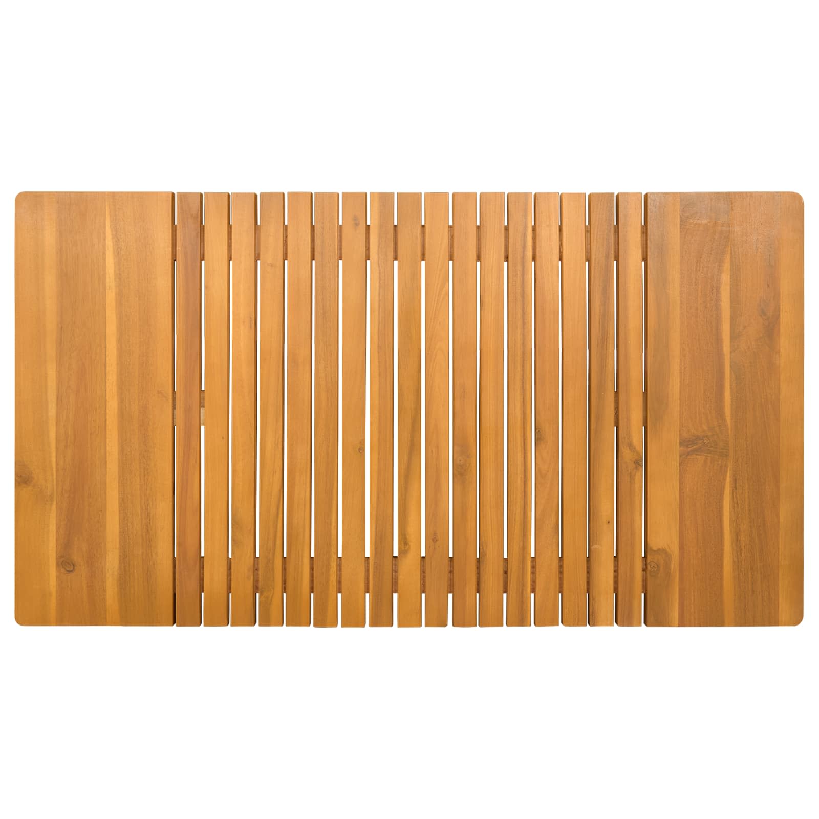 Badematte Uni Braun 59 x 40 cm Massives Akazienholz