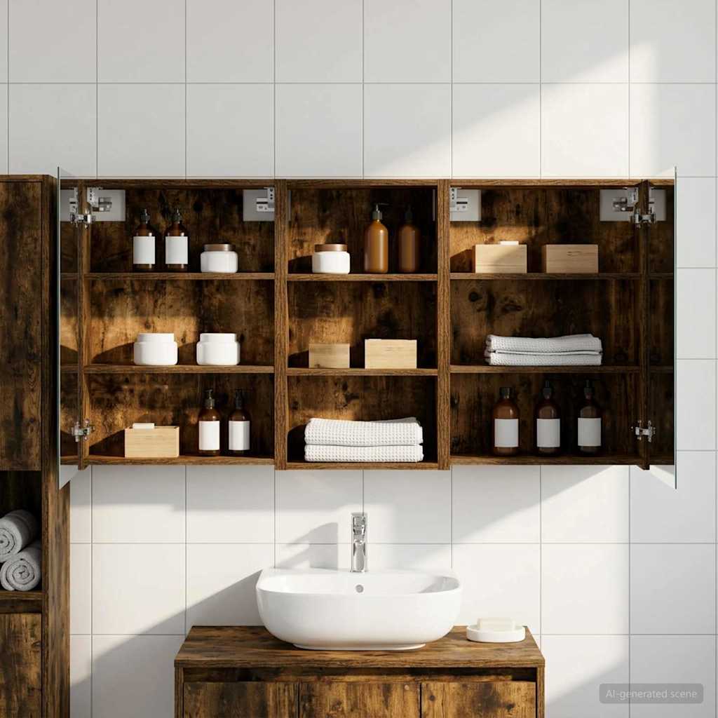 Badezimmerschrank-Set 3 pcs 80 x 10,5 x 50 cm Holzwerkstoff